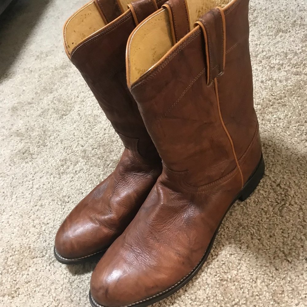 Justin Chestnut Roper Size 12 EE